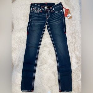TRUE RELIGION- Denim Skinny Jeans. BRAND NEW. Super Stretch. Size 27.